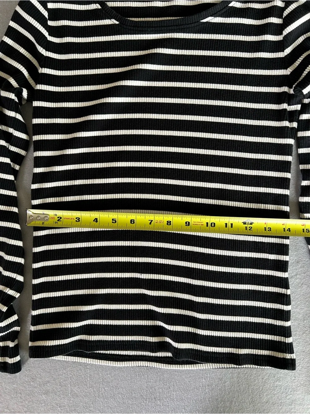 2 J. Crew Womens Long Sleeve T-Shirt Size M- Black & White, Blue &Red Stripes